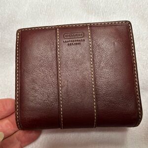 Vintage Coach Mahogany Brown Leather Wallet